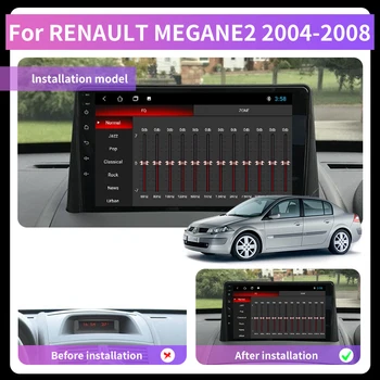 GRAND 2 Din Android 10 For Renault Megane 2 2004 - 2008 GPS-Navigation Bil Mms Video-Afspiller RDS 4G Autoradio Ingen 2din dvd
