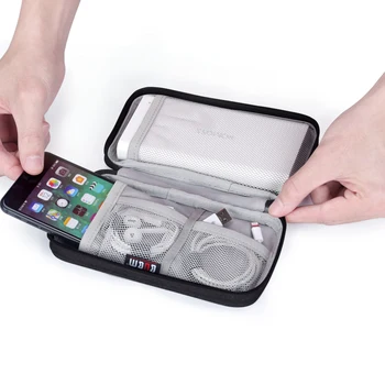 BUBM taske til power bank pose kuffert, kabel-organizer portable taske til ekstern batteri kompakt afgift
