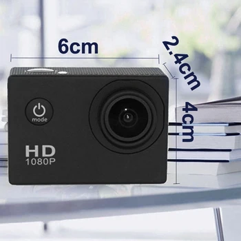 FORNORM Kamera Sport DV Video Kamera 2 Tommer Full HD 1080p 12MP 70 Graders Vidvinkel Kamera, Videokamera Vandtæt Videokamera Bil