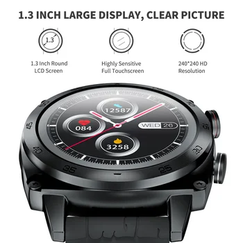 Cubot C3 Smartwatch 2020 1,3 tommer Vandtæt 5ATM pulsmåler Sport Touch Fitness Tracker Smart Ur til Mænd, Android, IOS