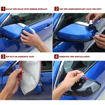Carbon Fiber Spejl Shell Dække Rear View Mirror Cover Cap Side Spejl Shell for Ford Focus 2019-2020