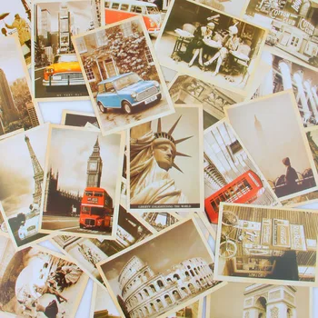 32pcs/masse Klassisk Berømte Europa Bygning Vintage stil hukommelse postkort set /Greeting Cards/gavekort/Jul postkort