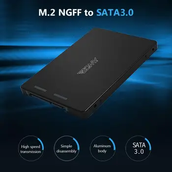 Bærbare M. 2 NGFF til SATA 3.0 2,5 Tommer SSD-Mobile Hard Drive Case-Adapter Box