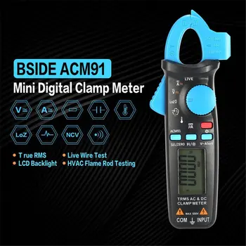 ACM91 Digital Clamp Meter Sand-RMS DC-AC Strøm 100A 1mA Nøjagtighed Amperemeter Auto Range Multimeter Voltmeter DMM Tester