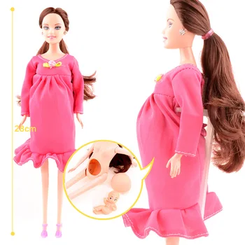 Fashionable Lille Kelly Dukke Gravid Kvinde Med Mini Dukke Nyeste 3d-Eye Dukke Interaktive Dukke Særlig Fødselsdag Gave