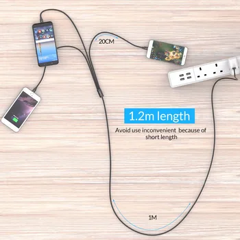 ORICO 3 i 1 Oplader Kabel USB Type C Kabler til Samsung Xiaomi Charger Micro B Nylon Kabel-Opladning til Mobiltelefon