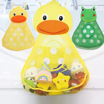 Baby Shower badelegetøj Lille Duck Lille Frø Baby Kids Legetøj, Opbevaring Mesh med Stærke Sugekopper Toy Bag Netto Badeværelse Organizer