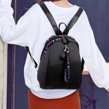 2021 Koreansk Stil Kvinder Mini Rygsæk Oxford Skuldertaske Til Teenage-Piger Multi-Funktion Lille Bagpack Kvindelige Telefon Pose