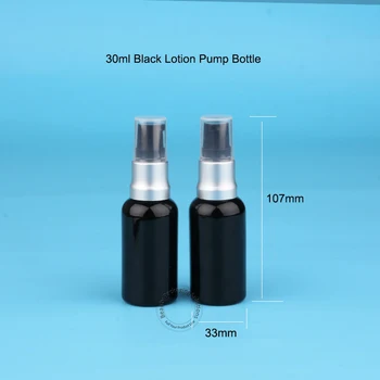 10stk/Lot 30 ml Glas Tomme Æterisk Olie Flaske Lotion Pumpe 1 ounce/ 30cc Refill Parfum til Kvinder Kosmetiske Container Black Lip Pot