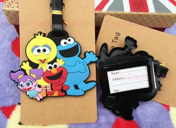 IVYYE Sesame Street Elmo Animationsfilm Rejser Tilbehør Bagage-Tag Kufferten ID-Adresse Bærbare Tags Indehaveren Bagage Labels Ny