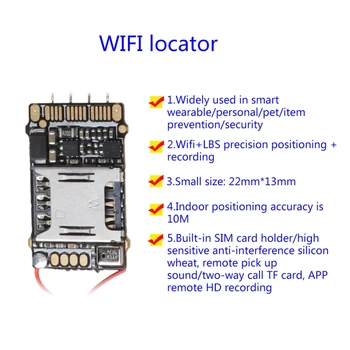 GPS Tracker GSM-AGPS Wifi LBS Locator Gratis Web APP Tracking Optager ZX620 M2ED