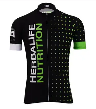 Herbalife Team Pro Cycling Jersey for Mænd Åndbar Gel Pad Top Herbalife Korte Ærmer Cykling Tøj Bike Wear