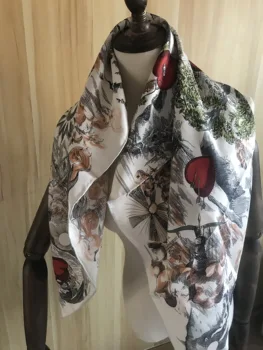 2020 nye ankomst foråret efteråret kæreste design ren silke tørklæde twill hånd lavet roll 90*90 cm sjal wrap til kvinder, dame
