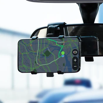Instrumentbrættet i Bilen, Holder Telefonen Rotere 360 Mobiltelefon Beslag Rear View Mirror, solskærm Bil GPS Navigation, Mobiltelefon Stå