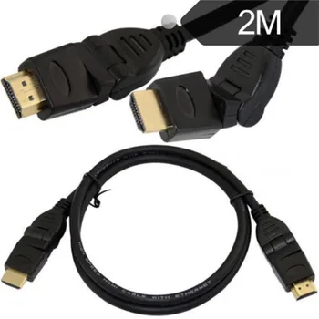 HDMI 1.4 V mand til Mand 360 graders Drejelig Justerbar Højre & Venstre Vinklet Føre Kabel-2M/200cm