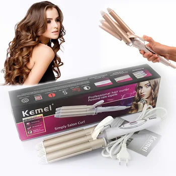 Kemei Professional hair care & styling værktøjer Curling hair curler Bølge Hår styler krøllejern Hår crimper krultang strygejern 5