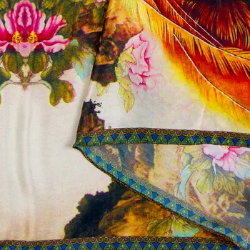Silke Tørklæde Kvinder Tørklæder Og Peacock Silke Sjal 2019 Designer Tørklæde Kvindelige Pashmina Silke Lang Tyk Silke Wrap Luksus Dame Gave
