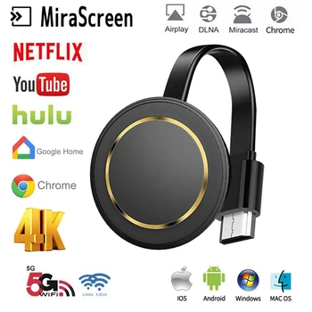G14 TV Stick Miracast 5G Trådløse Skærm, Projektor Wireless Wifi Mirascreen HDMI-kompatibel For Youtube, Google Chromecast
