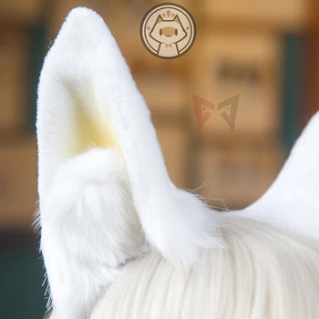 Nye Arknights Platinum Cosplay Prop Hest Ører Hairhoop Hheadband for Anime Spil Halloween Kostume Tilbehør Håndlavet Arbejde
