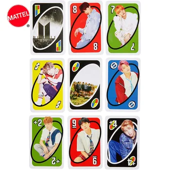Mattel Spil UNO BTS Familie Sjov Underholdning brætspil, Sjov Multiplayer Spillekort i gaveæske