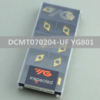 DCMT11T304-UF YG801/DCMT11T308-UG YG801/DCMT070204-UF YG801 Korea YG CNC Drejning Skær i Hårdmetal Til Stål, Rustfrit Stål