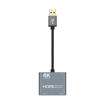 1080P HDMI 4K Video Capture-Kort, HDMI / USB 2.0 3.0 Video Capture Board Game Optage Live-Streaming Broadcast Lokale Loop Out