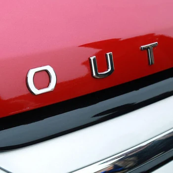 Tilbehør til bilen Chrome Bil 3D Bogstaver Hætte Logo logo Badge bil klistermærke Til Outlander Ordlyd 3D For Mitsubishi Outlander