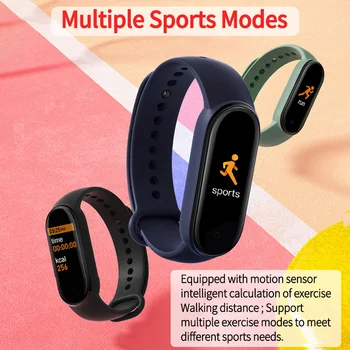 Kvinder smart Armbånd Bluetooth pulssensor musik mænd ure IP68 vandtæt Sport Tilstande Oplysninger Påmindelse gave