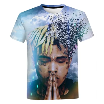 Hot Rapper XXXTentacion 3D-Print T-Shirt Mænd Kvinder Sommer Mode Afslappet Hip Hop T-shirt Harajuku Streetwear, Sjove T-Shirt