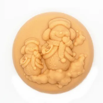 3D Jul Snemand DIY Håndlavet Sæbe fødevaregodkendt Silikone Forme Chokolade Fondant-Værktøjer Kage Decors Candle Håndværk Forsyninger Skimmel