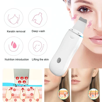Ultralyd Ansigt Rengøring Hud Skrubber Facial Renere Hud Peeling Hudorm Fjernelse Pore Renere Ansigt Skrubber med Damper