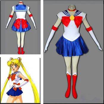 Tilpasses størrelsen Cosplay Kostume Til Tsukino Usagi Sailor Moon Hot Anime Kvinde Halloween Fest Barn Sailor Moon Cos Kostume