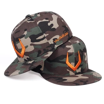 2020 nye horn horn broderi baseball cap mode camouflage stil snapback caps bomuld mænds hip hop hat taktiske hatte