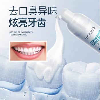BAIMISS Frisk Lysende Tand-Rensning Mousse Tandpasta Tandblegning mundhygiejne Fjerner Plak Pletter Dårlig Ånde Dental Værktøj