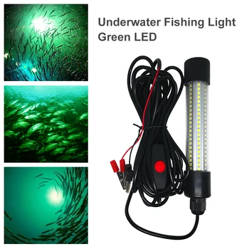 LED Dykkede Fiskeri Lys Undersøiske Fisk Lampe Lokke Agn Finder Lampe 12-24V Hvid Grøn Blå Lys