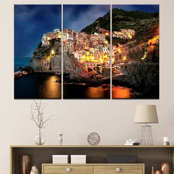 Amalfi kyst og Salerno-bugten Positano Italien landskab væg kunst, lærred, plakat custom print stue home decor maleri kunst