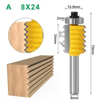 8mm Skaft Finger Fælles Lim Fræseren Rejst panel V fælles Router Bits til Træ Tenon Træværk Kegle Tenoning Bit