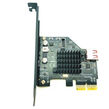 ASM3142 chip 10Gbps USB3.1 Gen 2 Type-E 20 Pin-udvidelseskort, USB 2.0 PCI-Express 3.0 X2 Adapter til Stationære PC Raiser