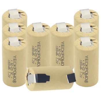 NICD-sub C 1300mAh batteri akkumulator lodning tape 1,2 V SC batterier, genopladelige for USAG for skruetrækkere for dewalt