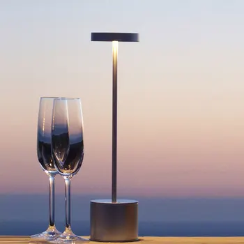 LED Bar bordlamper Moderne Restaurant Middag Stå lamper Forfalder Bærbare Batteri bordlampe Spisestue Home Decor