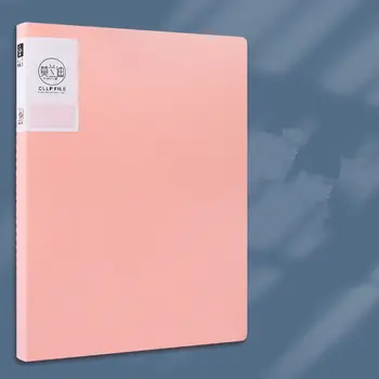 Taske til Dokumenter i A4-Enkelt-Dobbelt-Klip Morandi-Fil Mappe Bindemiddel Arrangør Dagbog Skolens Kontor Notebooks Papirvarer Opbevaring
