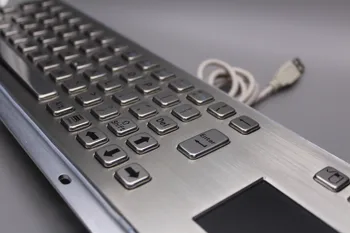 Metal Kiosk Tastatur med Touchpad Metal rører tastaturet robust tastatur, hebraisk, russisk Tastatur