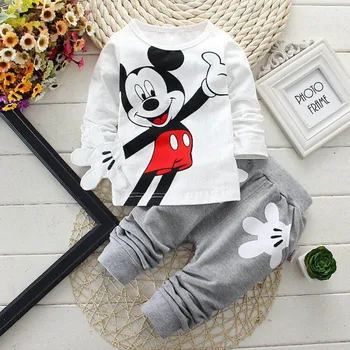 Baby Dreng Piger Tøj Sæt Kids Tøj Tøj Disney Bebes Mickey Toddler Girls Vinter Tøj, Nye Mode Minnie Piger Sæt