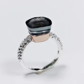 Nyeste Stil, Mode Smykker, Guld og Sølv Farve Krystal Ring For Kvinder Bedste Gave