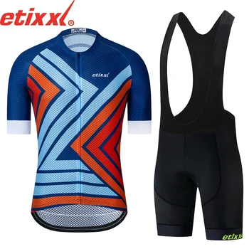 Etixxl Sommer Trøje Sæt Cykling Tøj, der Passer Korte Ærmer Sæt MTB Cykel Tøj Mountainbike Sportstøj