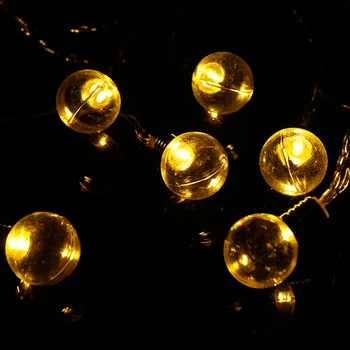 10/20 Sol LED Haven Lys Klar LED Pærer Sol String Lys Retro Glas Lampe til Udendørs Fest, Jul, Bryllup Indretning, Lys