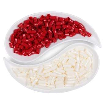 (10,000 stk/pakning)Rød Hvid 4# Tom Gelatine Kapsel,Medicin Kapsel,Adskilt eller sammen Kapsel