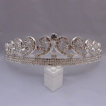Luksus Brude Tiara Krystal Rhinestone Bryllup Tiara Kate Middleton Prinsesse Krone Europæisk Hår Smykker, Tilbehør, Hoved Stykke