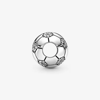 FashionNew 925 Sterling Sølv vedhæng Mousserende Fodbold Charms passer Oprindelige Armbånd Kvinder DIY Smykker