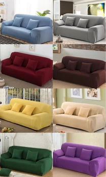 1/2/3/4 sæde snow white solid colorsofa covers til stue elastisk spandex sofa slipcovers sofaen dække strække sofa håndklæde